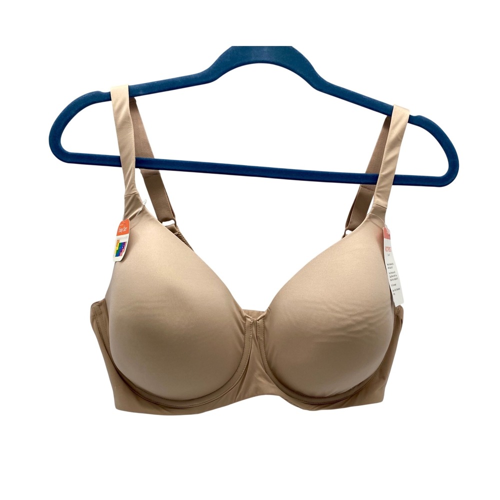 Warners Cloud 9 All You Need Underwire Bra Nude 3XL RA1051A Full Coverage NWT
